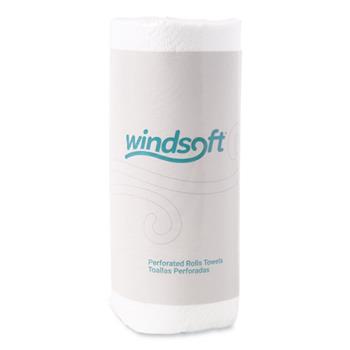 Windsoft Kitchen Roll Towels, 2-Ply, 11 x 8.8, White, 100/Roll, 30 Rolls/Carton