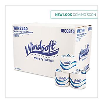 Windsoft Toilet Paper, 2-ply, 4. x 3.75, 500 Sheets/Roll, 96 Rolls/Carton