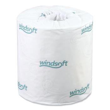 Windsoft Toilet Paper, Septic Safe, 2-Ply, White, 4.5 x 3, 500 Sheets/Roll, 48 Rolls/Carton