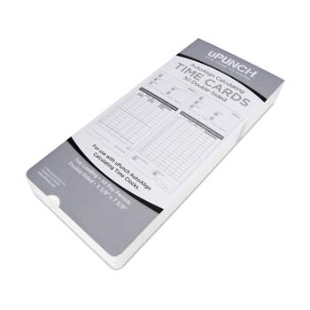 uPunch Time Cards, Calculating, 3.5&quot;&quot; x 7.5&quot;&quot;, Gray, 50/EA