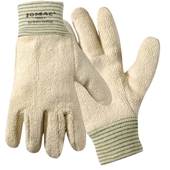 Wells Lamont Industrial Gloves, Heat-Resistant, Terry Cloth, White, Large, 12 PR/PK