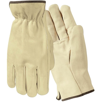 Wells Lamont Industrial Grain Leather Driver Economy Gloves, Large, 12 PR/PK