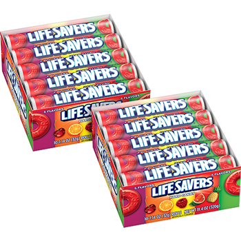 LifeSavers Hard Candy, 5 Flavors, 1.14 oz Roll, 300/Case
