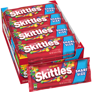 Skittles Original Tear N Share, 4 oz., 24/BX, 6 BX/CS