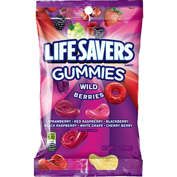LifeSavers&#174; Gummies&#174;, Wild Berries, 7 oz. Bag, 12/CS