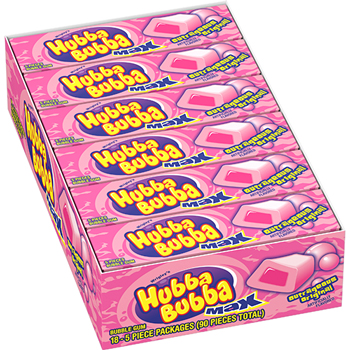 Hubba Bubba Max Bubble Gum, Outrageous Original, 0.71 oz. Pack, 144/CS