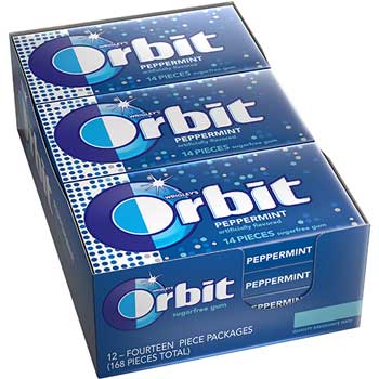 Orbit&#174; Peppermint Sugarfree Gum, 14/PK, 12 PK/BX