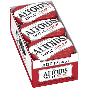 Altoids Smalls&#174; Mints, Peppermint, 0.37 oz. Pack, 108/CS