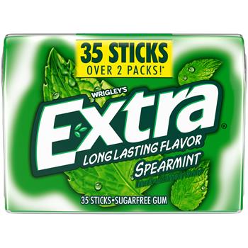 Extra Spearmint Sugar Free Chewing Gum, 35 Pieces/Pack, 8/Box