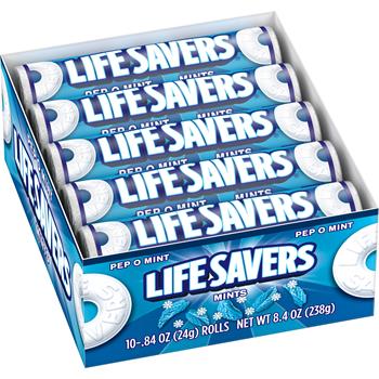 LifeSavers Pep-O-Mint Hard Candy Bulk Pack, 0.84 oz, 20/Box