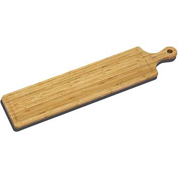 Wilmax Serving Board, 26&quot; x 5 15/16&quot;, Rectangular, Long, With Handle, Natural Bamboo, 3/PK