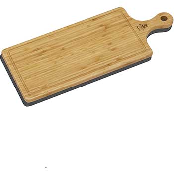 Wilmax Serving Board, 19 3/4&quot; x 7 15/16&quot;, Rectangular, Long, With Handle, Natural Bamboo, 3/PK