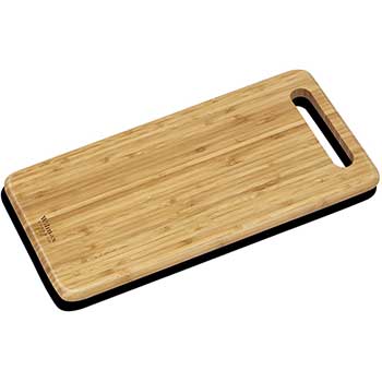 Wilmax Serving Board, 15 13/16&quot; x 7 15/16&quot;, Rectangular, With Cut-Out Handle, Long, Natural Bamboo, 3/PK