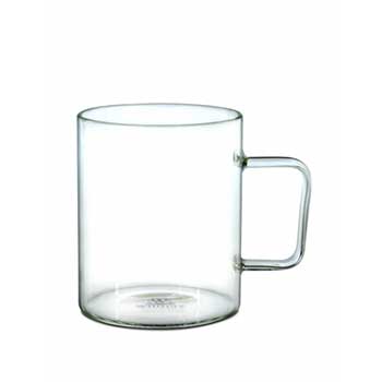 Wilmax Thermo Mug, 17 oz., 3 1/2&quot; dia. x 3 3/4&quot; H, Tempered, Borosilicate Glass, Clear, 6/PK