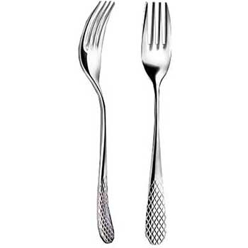 Wilmax Julia Dinner Fork Set, 8&quot;, High Polish Stainless Steel, 24/PK