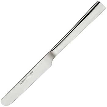 Wilmax Miya Dinner Knife, 9&quot;, Solid Handle, High Polish Stainless Steel, 24/PK