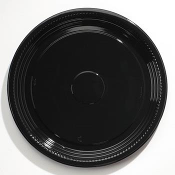 WNA Caterline Casuals Thermoformed Platters, PET, Black, 16&quot; Diameter