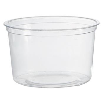 WNA Deli Container, Plastic, Round, 16 oz, Clear, 50 Containers/Pack, 10 Packs/Carton