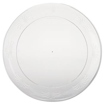 WNA Designerware Plastic Plates, 9 Inches, Clear, Round