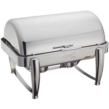 Winco Virtuoso 8qt Full-size Chafer, Roll-top, S/S, Extra Heavyweight