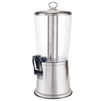 Winco Cold Beverage Dispenser, Ice Core, Brushed Stainless Steel