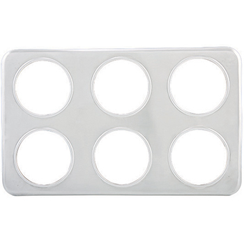 Winco Adaptor Plate, Six 4-3/4&quot; Holes, S/S
