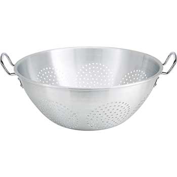 Winco® Chinese Style Colander, Aluminum, 16 qt. - WB Mason