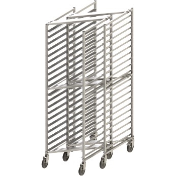 Winco 20 Tier Sheet Pan Rack with Brake, Nesting Style, 3&quot; Spacing, Aluminum