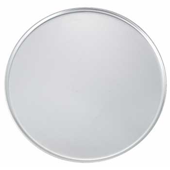 Winco Round Coupe Style Pizza Tray, 9&quot; Dia, Aluminum, Silver