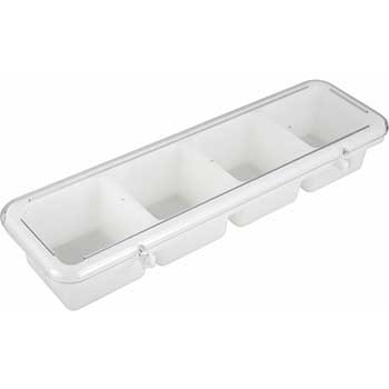 Winco Condiment Server, 4 Compartment, Plastic