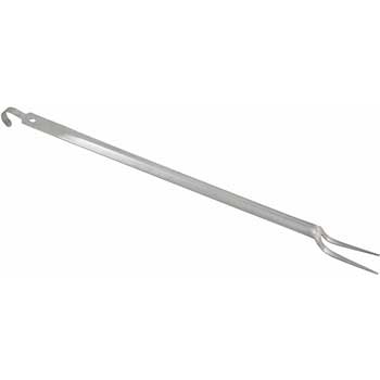 Winco 21&quot; Stainless Steel Basting Fork with Hook, 2mm