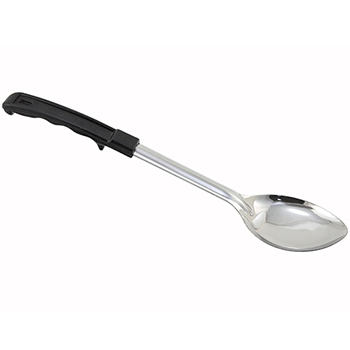 Winco 11&quot; Solid Basting Spoon, Stop Hook Bakelite Hdl, S/S