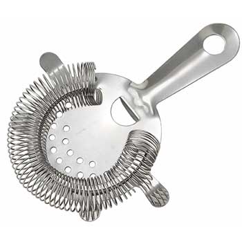 Winco Stainless Steel Bar Strainer, 4 Prongs