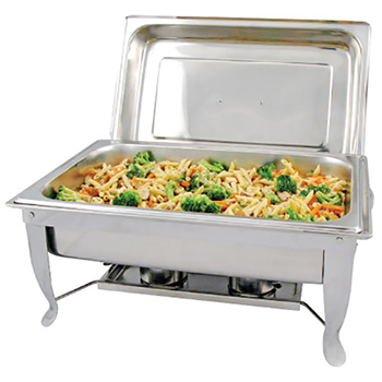 Winco Bellaire 8qt Full-size Chafer, Folding Frame, S/S