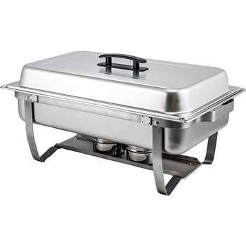 Winco 8 Quart Stainless Steel Full size Folding Stand Chafer, Lightweight