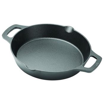 Winco FireIron Cast Iron Pre-Seasoned Induction Skillet With Dual Handles, Round, 10-1/4&quot;Dia