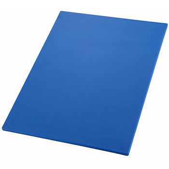 Winco Cutting Board, 12&quot; L x 18&quot; W x 0.5&quot; H, Plastic, Blue