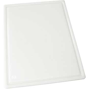 Winco Cutting Board, Grooved, 12&quot; x 18&quot; x-1/2&quot;, White