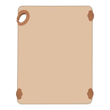 Winco Statik Cutting Board, 15&quot; L x 20&quot; W, Plastic, Brown