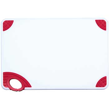 Winco Staygrip Cutting Board, 12&quot; x 18&quot; x 1/2&quot;, Red