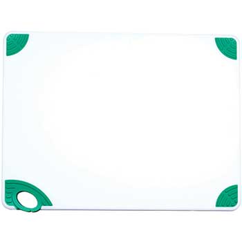 Winco Statik Cutting Board, 18&quot; L x 24&quot; W x 0.5&quot; H, Plastic, White/Green