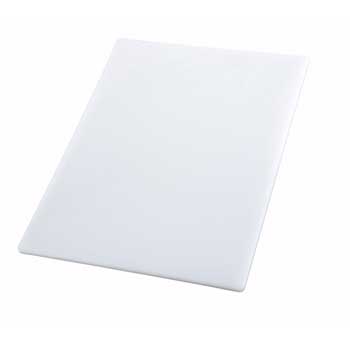 Winco Cutting Board, 18&quot; L x 30&quot; W x 0.5&quot; H, Plastic, White