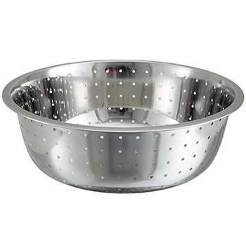 Winco 15&quot; Colanders, Chinese Style, 5mm Holes, S/S