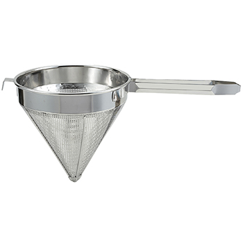 Winco 12&quot; China Cap Strainer, Coarse, Stainless Steel