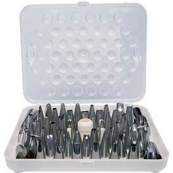 Winco&#174; Stainless Steel Cake Decorating Set, 52 Tips