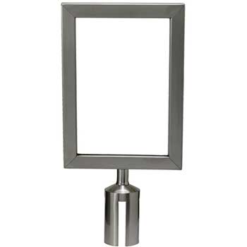 Winco Stainless Steel Stanchion Top Sign Frame