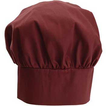 Winco Chef Hat, 13&quot;, Velcro Closure, Burgundy