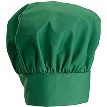 Winco Chef Hat, 13&quot;, Velcro Closure, Bright Green