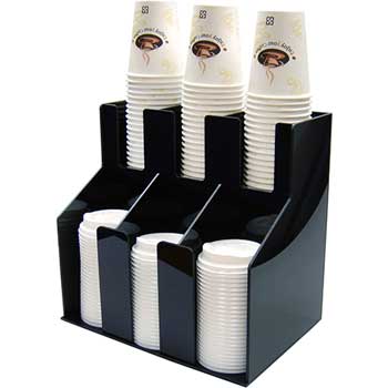 Winco Cup &amp; Lid Organizer, 2 Tiers, 3 Stacks