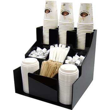 Winco Cup &amp; Lid Organizer, 3 Tiers, 3 Stacks